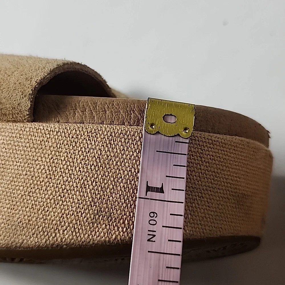 UGG Australia Tan Marchella‎ Open Toe Suede Platform Sandals Size 7.5
